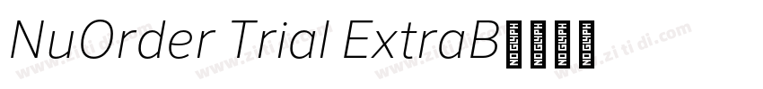 NuOrder Trial ExtraB字体转换